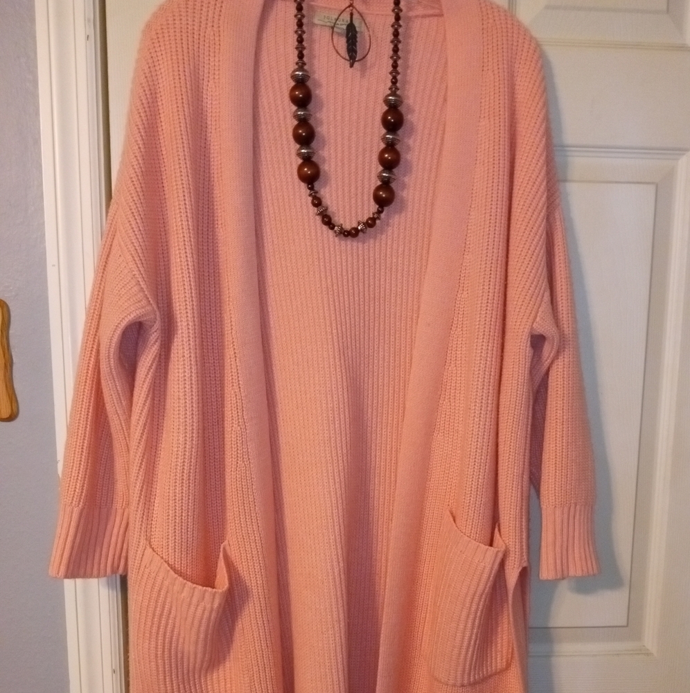 Polagram pink cardigan sweater